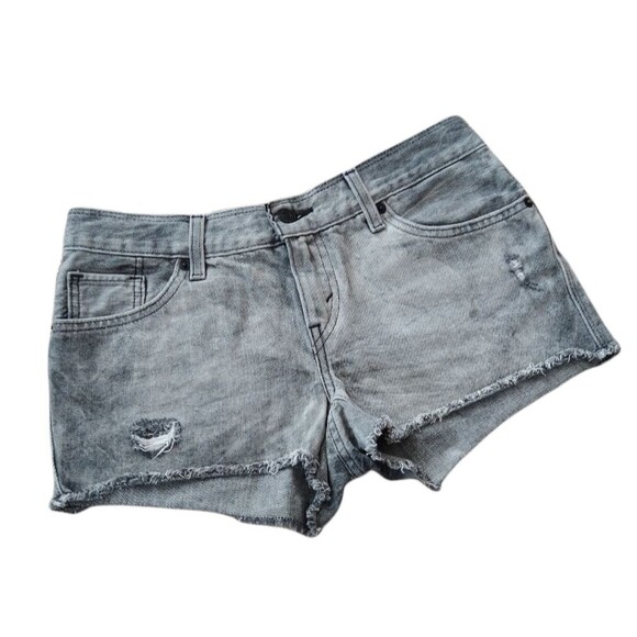 Levi's Gray Jean Distressed Shorts - Picture 6 of 6